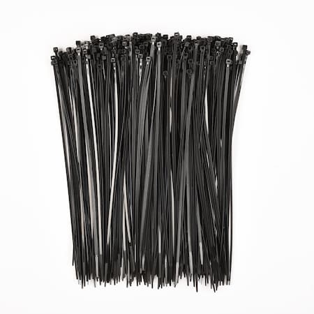 South Main Hardware Cable Tie, 11 in L, 3.1 in Max Bundle Dia., Black, Nylon, 40 lb Strength, 500 PK 200105